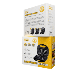 Appareil à croque-monsieur 750W DENX, noir
