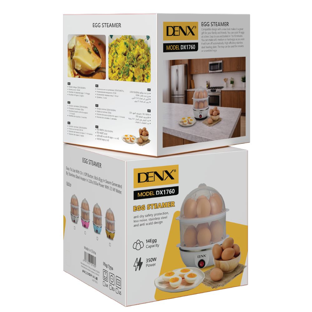 Cuiseur à œufs vapeur DENX, 2 étages