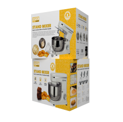 Boîte du robot pâtissier 5,5 L DENX, recto et verso