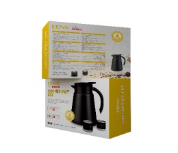 Set de cafetières italiennes DENX, noir, 880ml