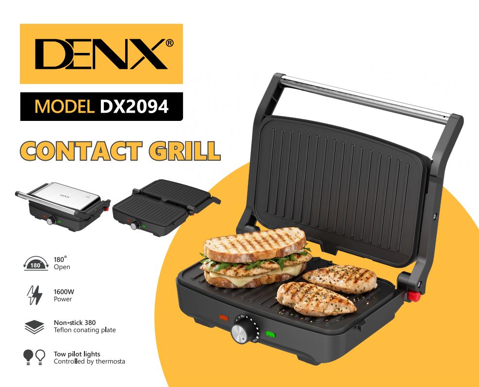 Grill de contact électrique 1500W DENX