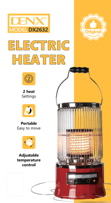 Radiateur électrique d'appoint 2000W DENX DX2632