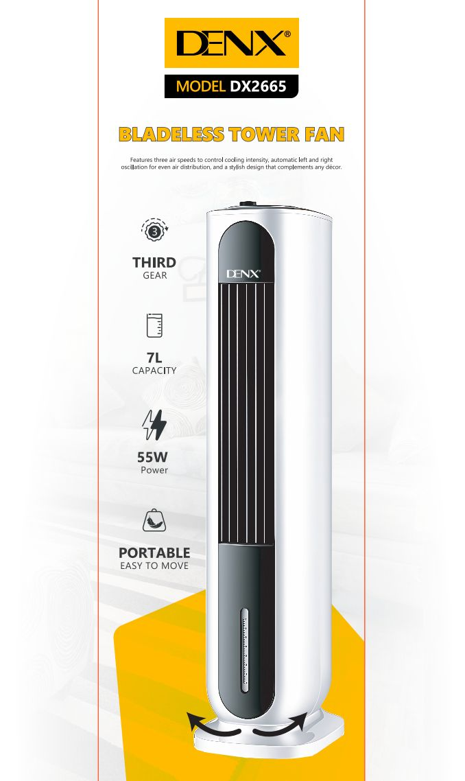 Ventilateur 7L DENX, blanc