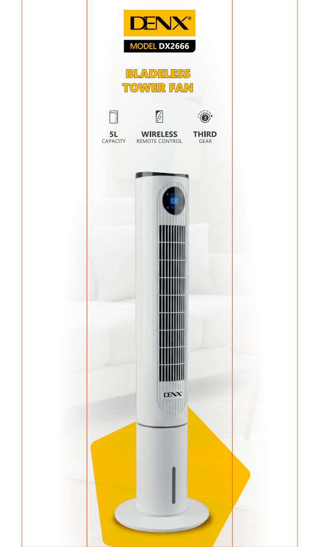Ventilateur DENX DX2666, blanc