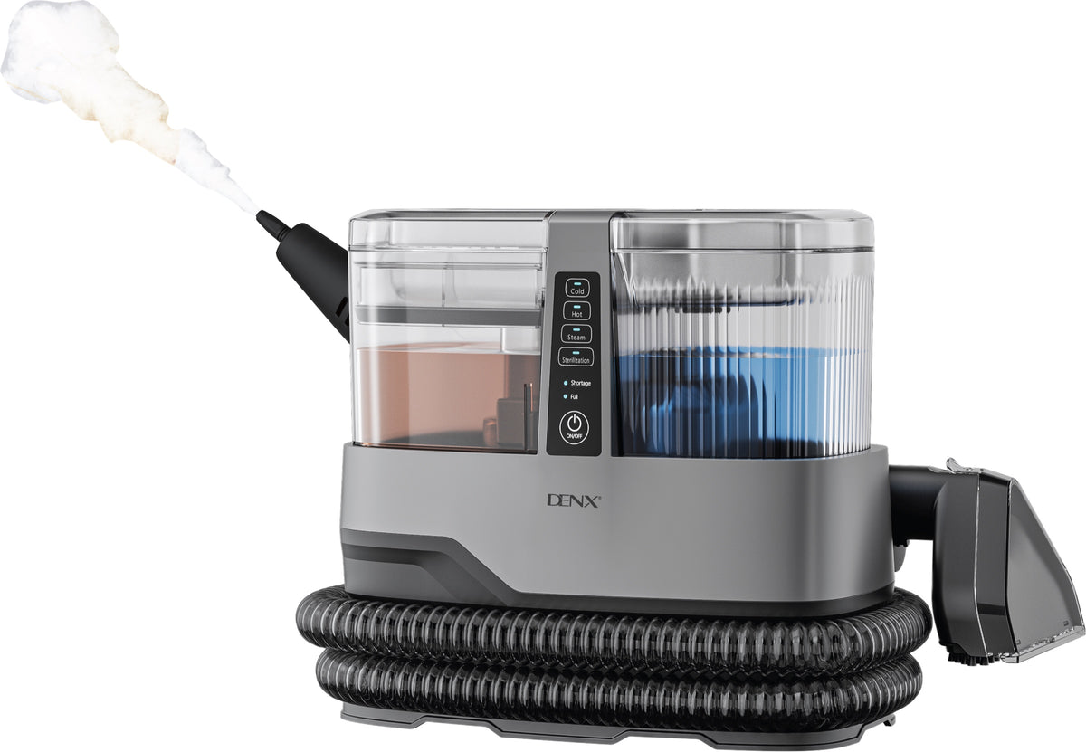 Nettoyeur vapeur pour moquette DENX DX2925, réservoirs d'eau propre et sale, flexible et suceur
