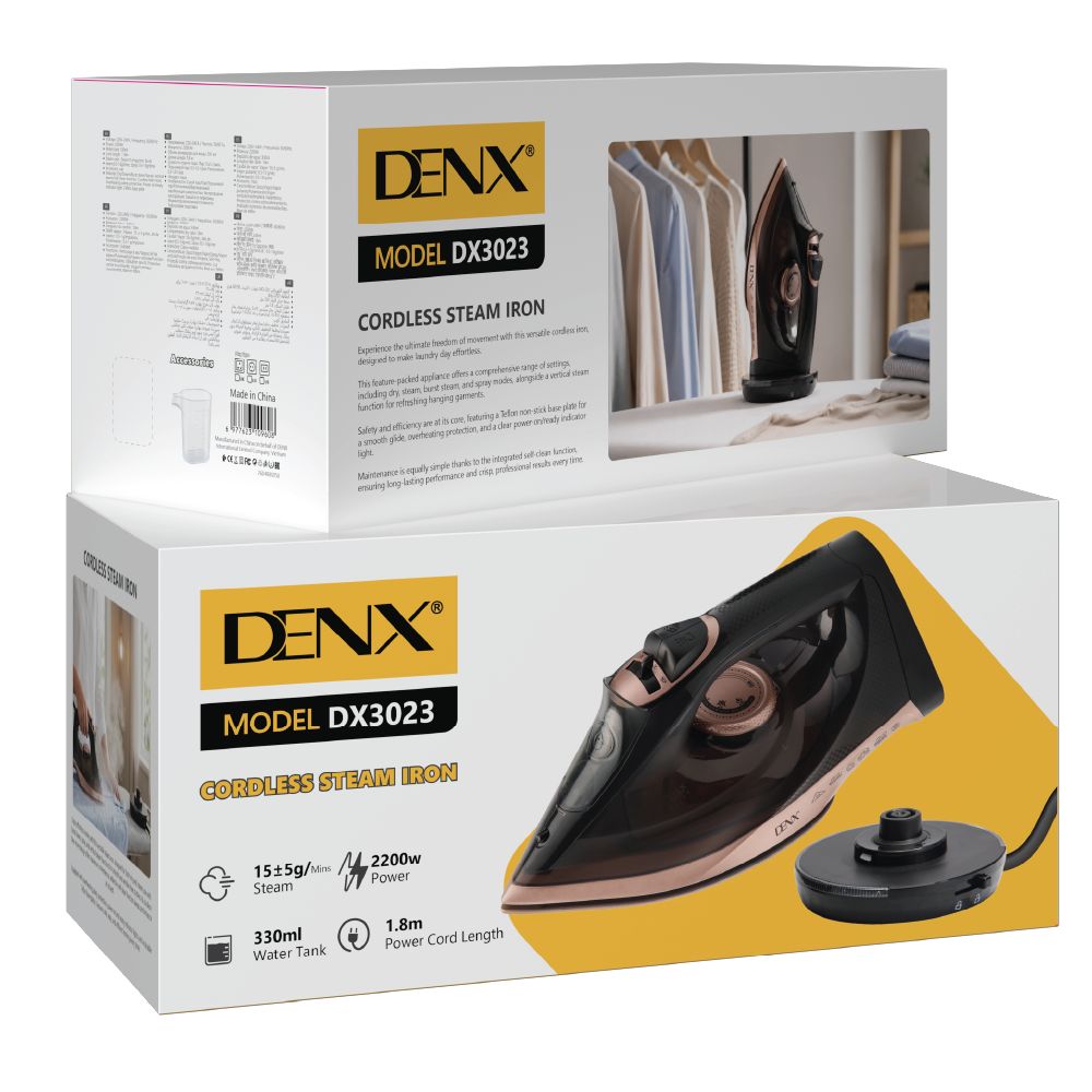 Fer à repasser vapeur DENX DX3023, vue 2
