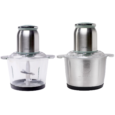 Hachoir à viande multifonction DENX DX3208, versions bol transparent et bol en acier inoxydable