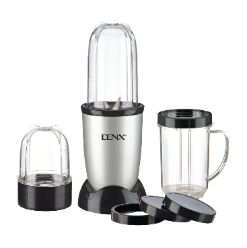 Extracteur de jus DENX DX3215, blender individuel en inox avec ses gobelets et couvercles