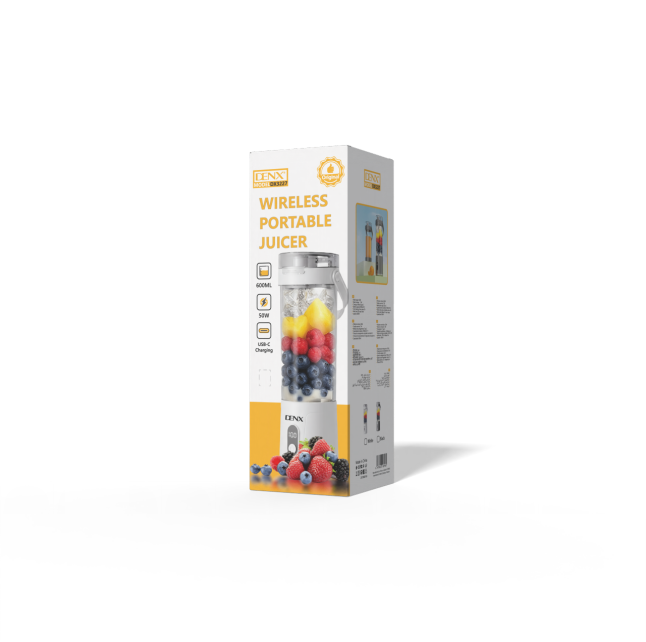 Boîte de l'extracteur de jus portable 600 ml DENX