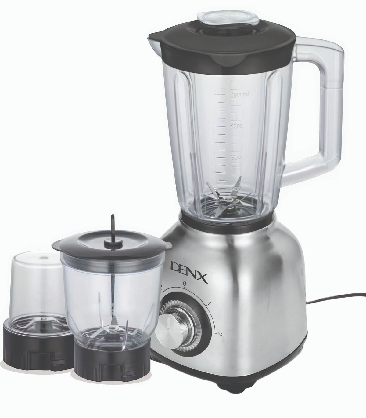 Blender multifonction DENX DX3239 avec son bol gradué et ses deux moulins