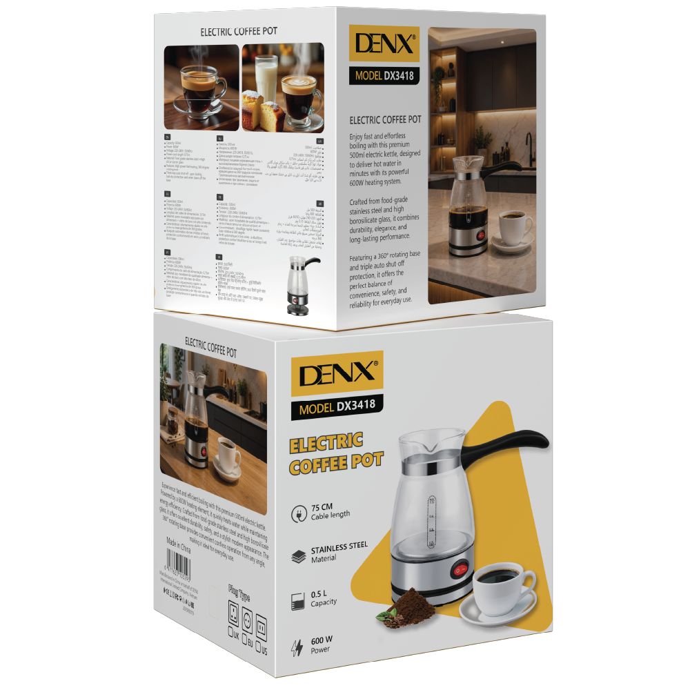 Cafetière italienne électrique 500ml DENX, vue 2