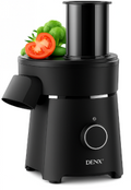 Coupe-légumes électrique DENX DX3431, noir, avec tomates et poivrons