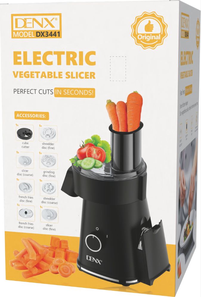 Boîte du coupe-légumes électrique DENX DX3441