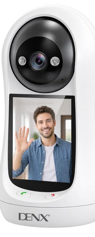 Caméra de surveillance DENX DX3610, objectif orientable et écran LCD 2,4 pouces