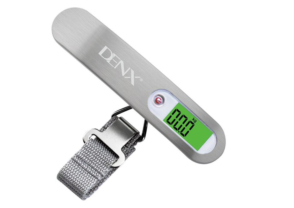 Pèse-bagage électronique DENX DX3640, boîtier à poignée avec sangle et écran rétroéclairé