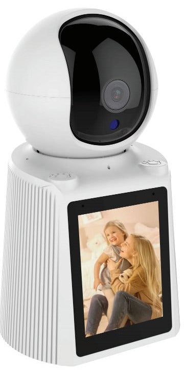 Caméra de surveillance DENX DX3666, tête rotative et écran couleur sur socle