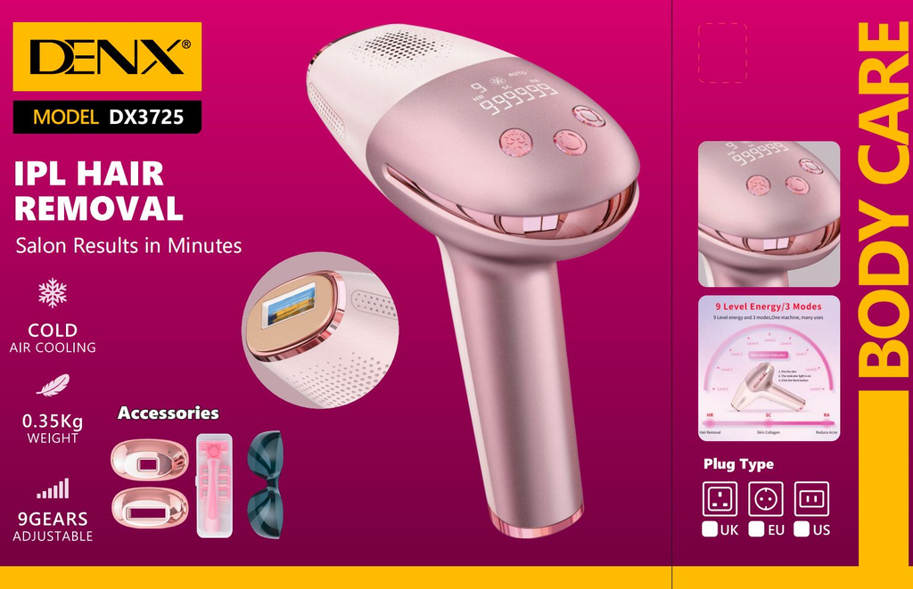 Épilateur à lumière pulsée (IPL) DENX DX3725