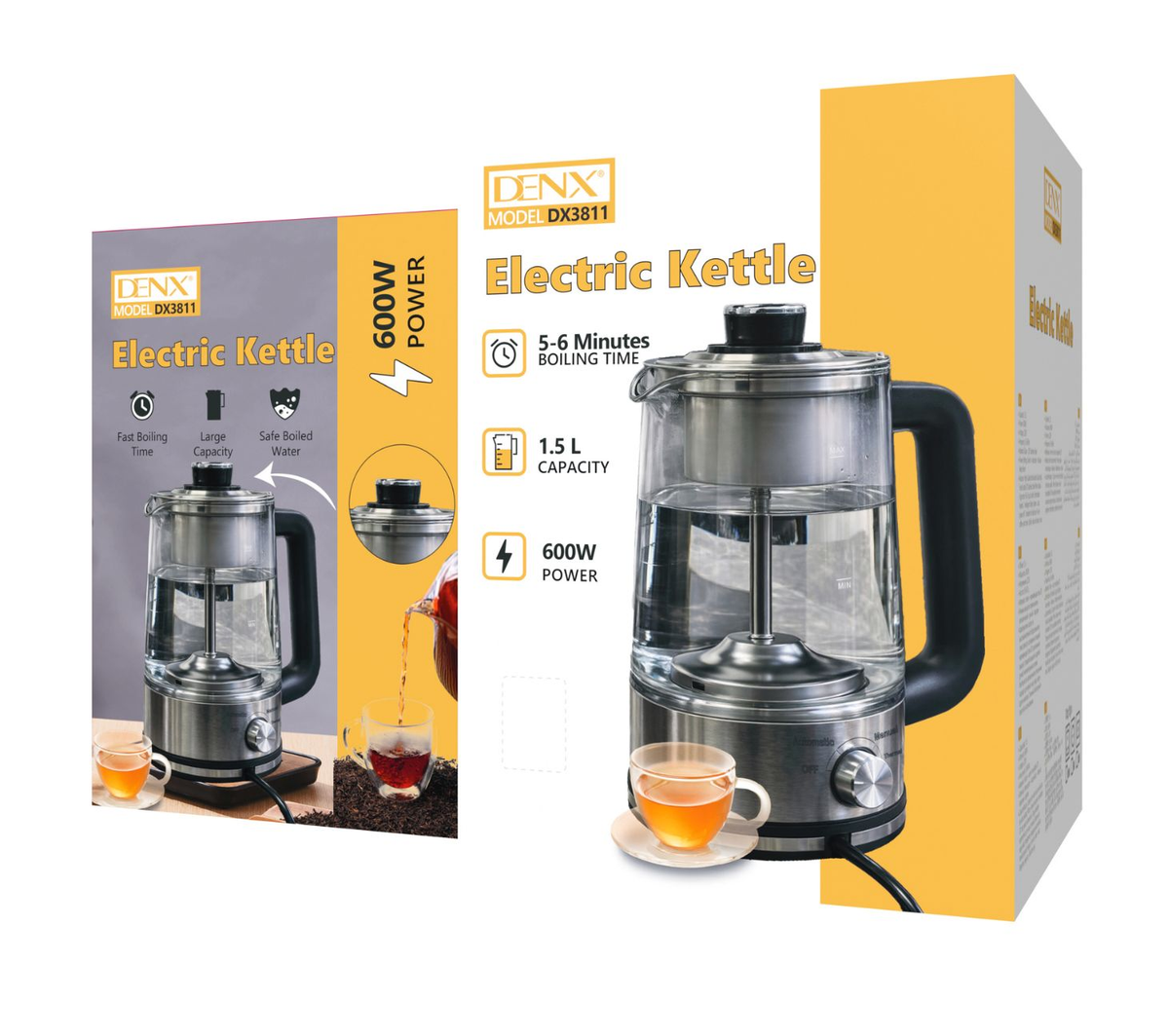 Bouilloire électrique 1.5L DENX DX3811