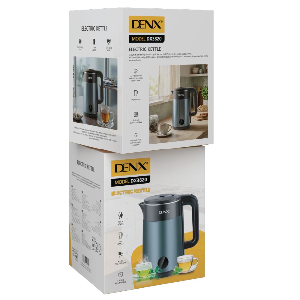 Bouilloire électrique 1.5L DENX DX3820, vue 2