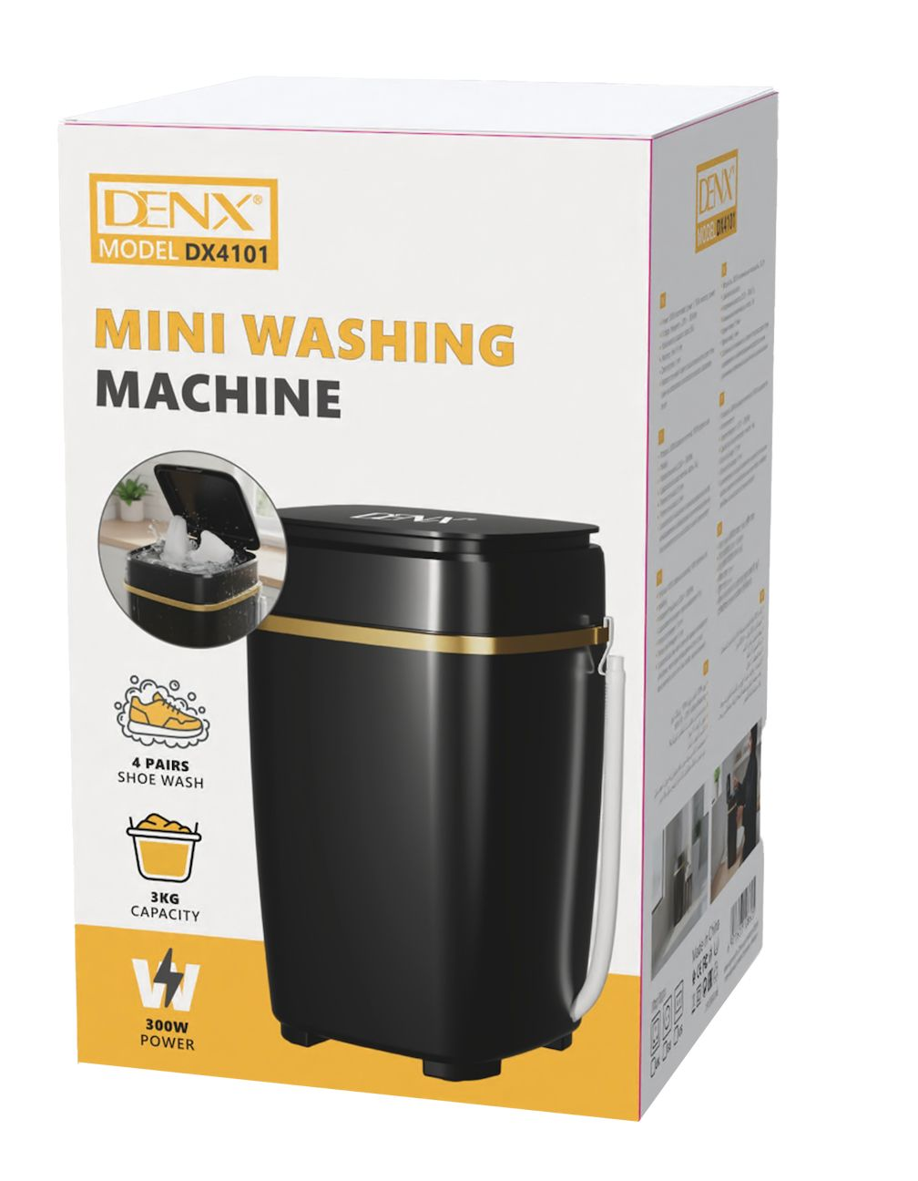 Mini machine à laver pliable 3kg DENX