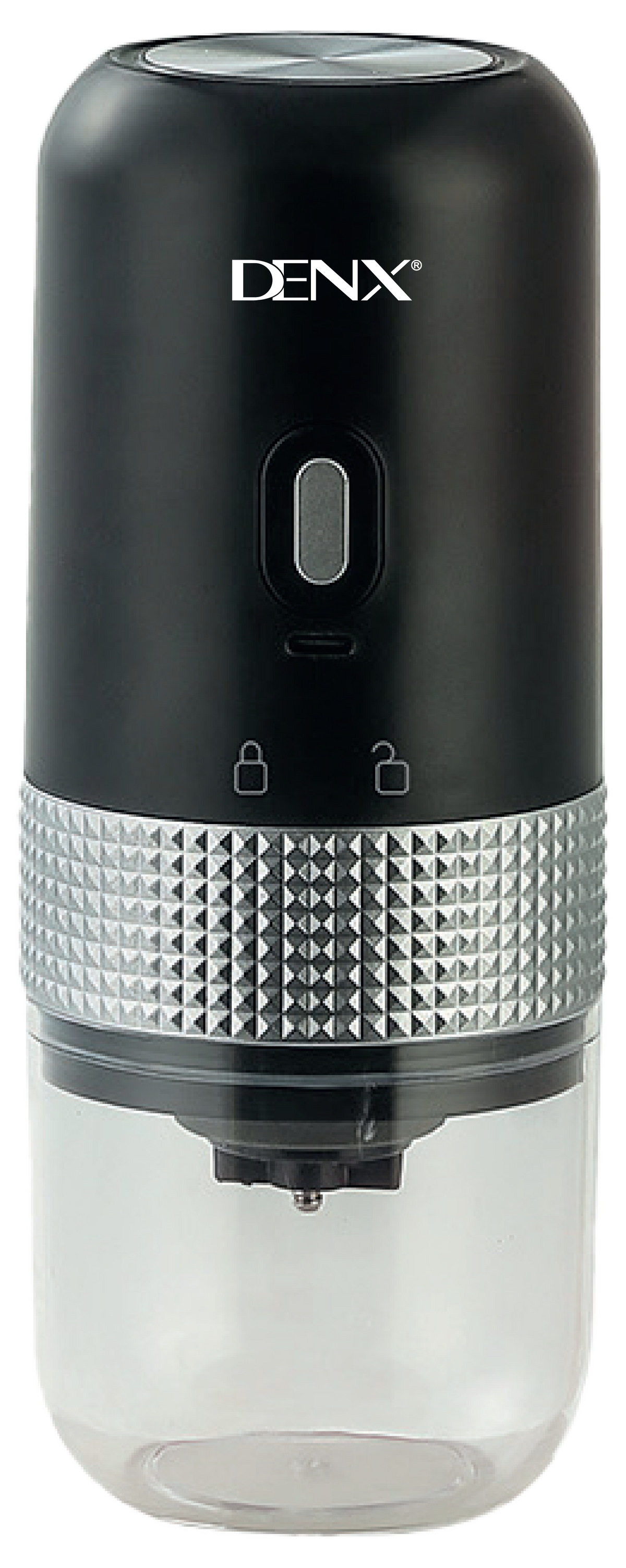Moulin à café électrique 200 ml DENX DX4203, noir, avec réservoir transparent