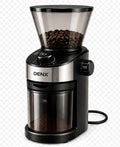 Moulin à café électrique DENX DX4209, trémie à grains transparente et bac de récupération