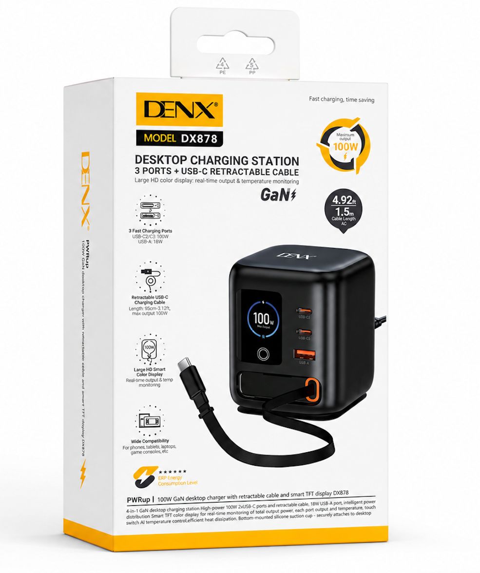 Station de charge rapide 100W GaN DENX